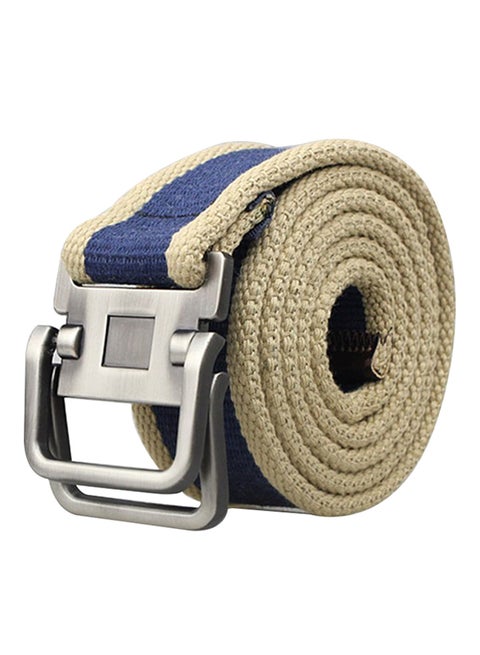 Double Ring Buckle Belt Blue/Beige/Grey