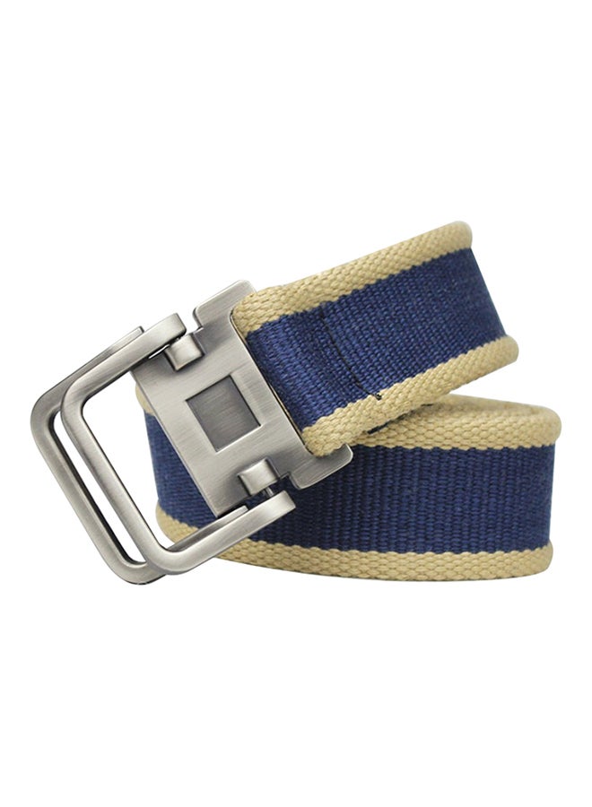 Double Ring Buckle Belt Blue/Beige/Grey