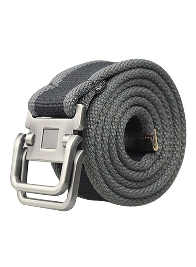 Double Ring Buckle Belt Grey - Image 1
