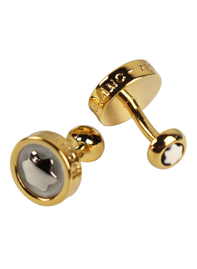 Generic - White Gold Classic Plum Simple French Cufflinks - Image 1