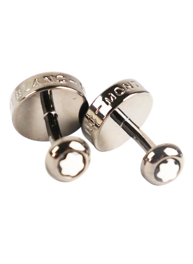 Generic - White Gold Classic Plum Simple French Cufflinks - Image 1