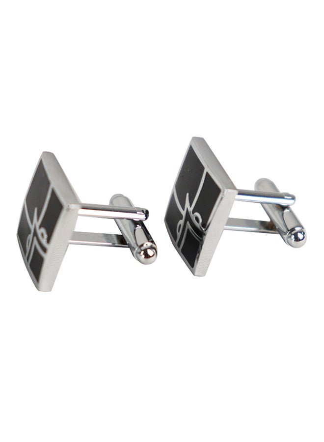 Generic - White Gold Metal Copper Enamel Cufflinks - Image 1