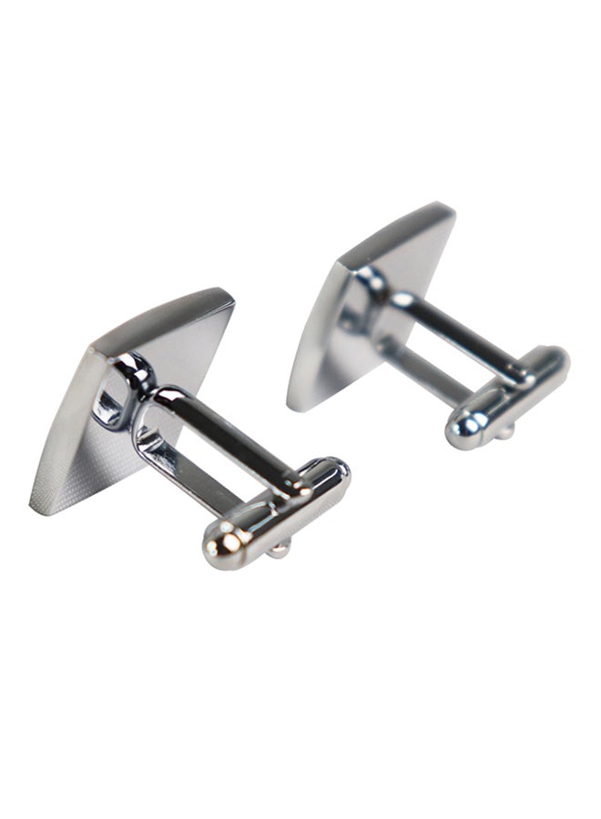 Generic - White Gold Metal Copper Enamel Cufflinks - Image 1