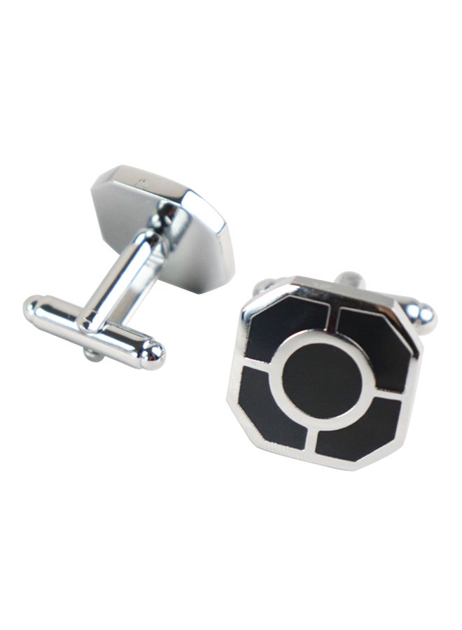 Generic - White Gold Metal Copper Enamel Cufflinks - Image 1