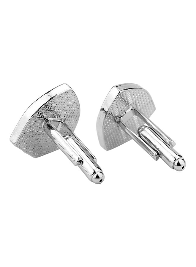 Generic - White Gold Legend of Zelda Triforce Shield Cufflinks - Image 1