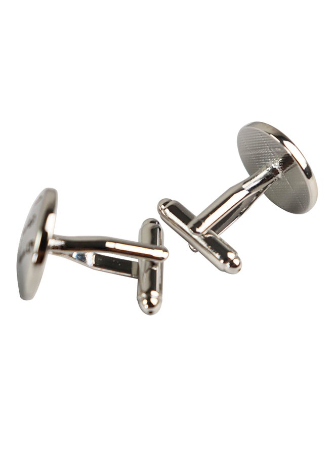 Generic - White Gold Automotive Transmission Gear Shape Cufflinks - Image 1