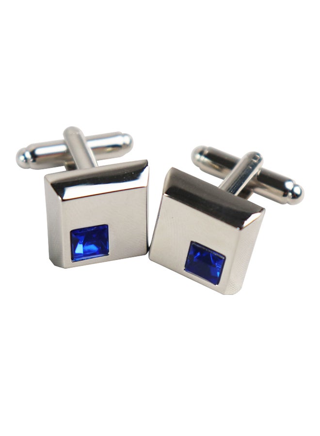 Generic - White Gold Alloy Shirt French Cufflinks And Tie Clip Set - Image 1