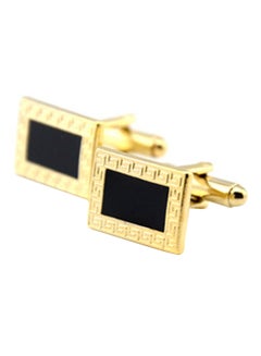 White Gold Retro Pattern Shirt Cufflinks