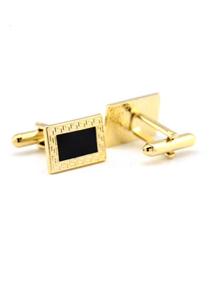 Generic - White Gold Retro Pattern Shirt Cufflinks - Image 1