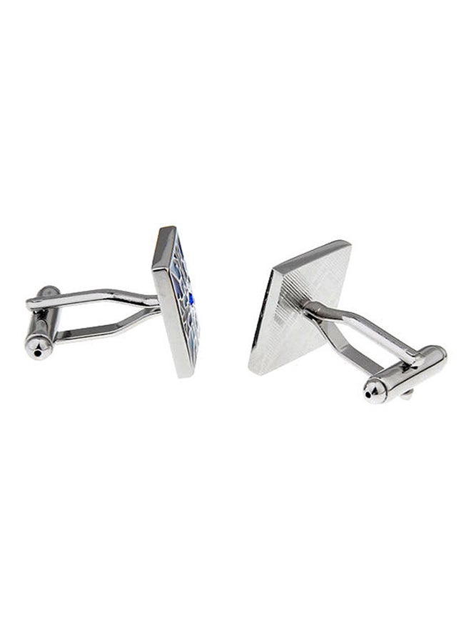 Generic - White Gold Retro Print Vintage Shirt Cufflinks - Image 1