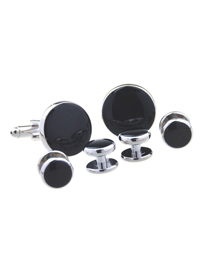 Generic - Stainless Steel Luxurious Tuxedo Shirts Cufflinks And Dress Shirt Studs Set - Image 1