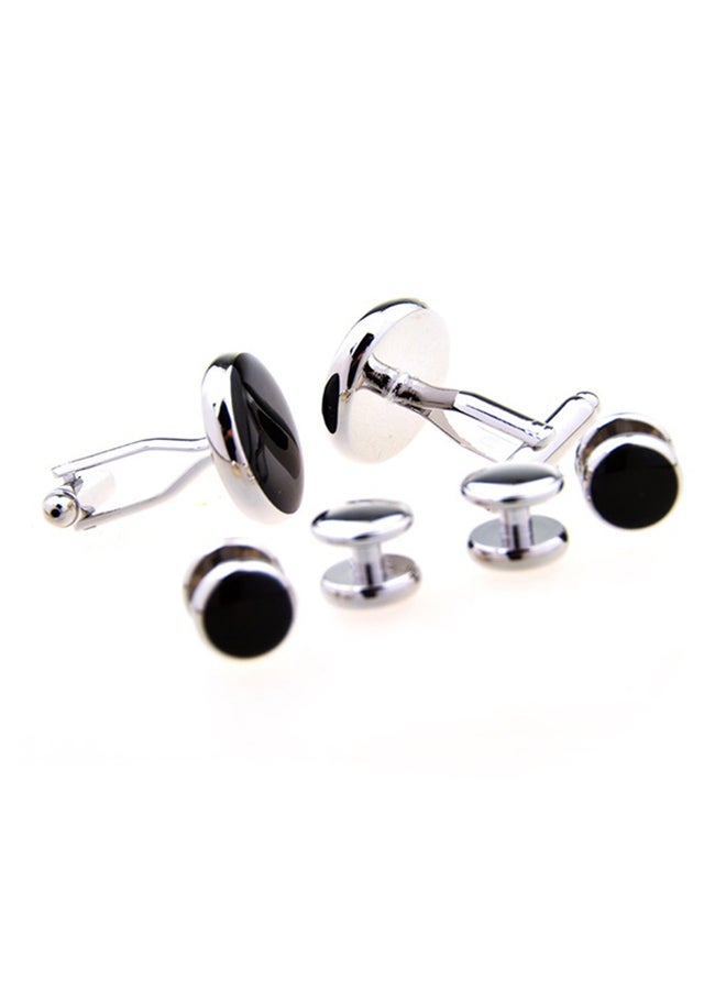 Generic - Stainless Steel Luxurious Tuxedo Shirts Cufflinks And Dress Shirt Studs Set - Image 1