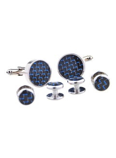 Generic Stainless Steel Luxurious Tuxedo Shirts Cufflinks And Dress Shirt Studs Set 