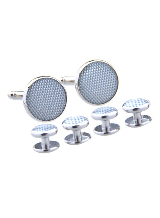 Stainless Steel Luxurious Tuxedo Shirts Cufflinks And Dress Shirt Studs Set - Image 1