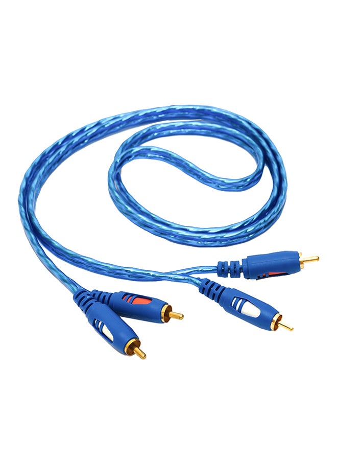 كابل صوت من 2RCA ذكر لـ 2RCA ذكر لمشغل دي في دي رقمي أزرق