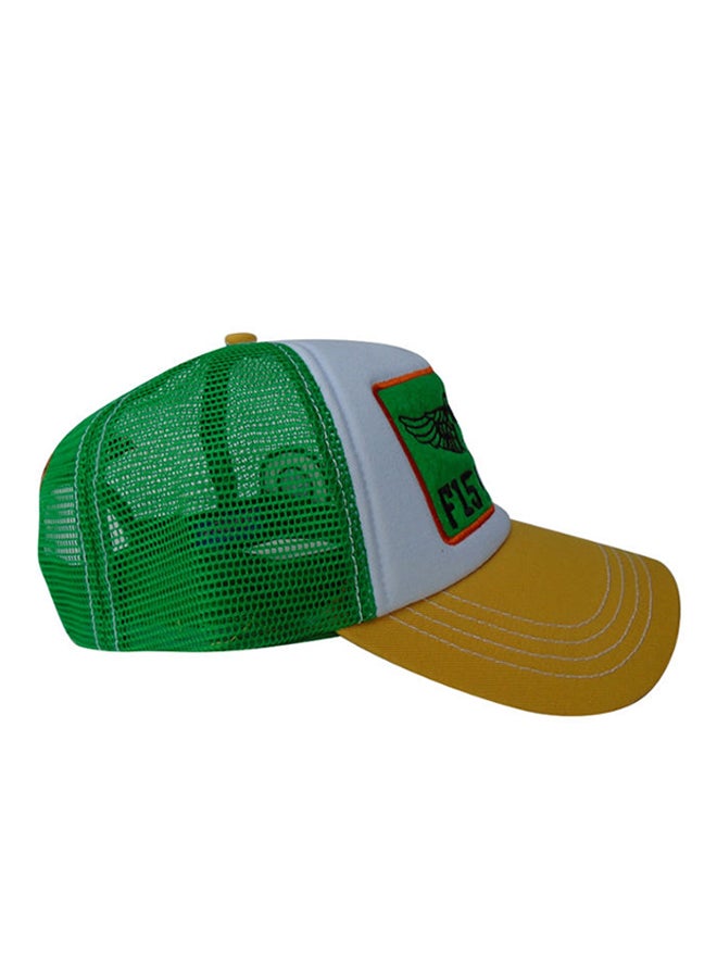 Fighter Gifts Pilot Mesh Head Cap Green/Yellow/White - Image 3