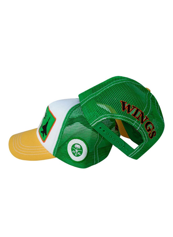 Fighter Gifts Pilot Mesh Head Cap Green/Yellow/White - Image 4