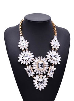 Stone Studded Bib Necklace