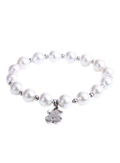 Little Bear Artificial Pearl Beaded Charm Bracelet