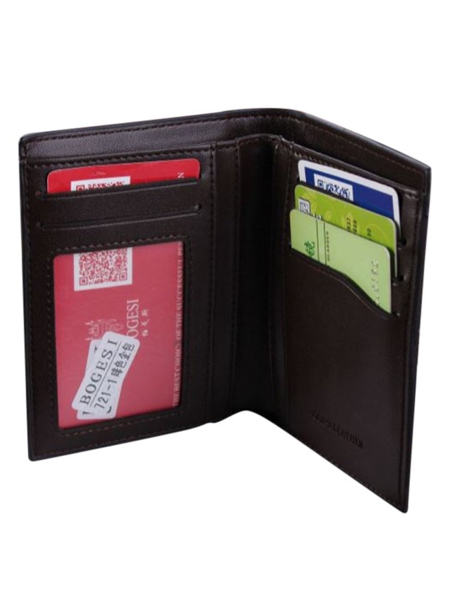 BOGESI Bi-Fold Vertical Wallet Brown - Image 2