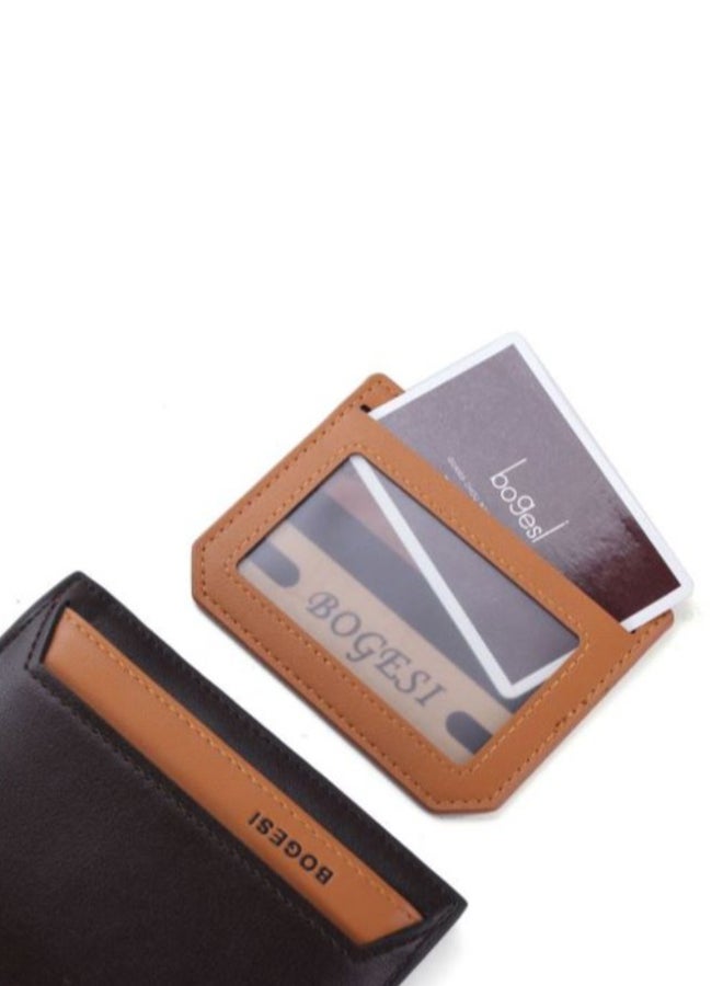 BOGESI Bi-Fold Vertical Wallet Brown - Image 3