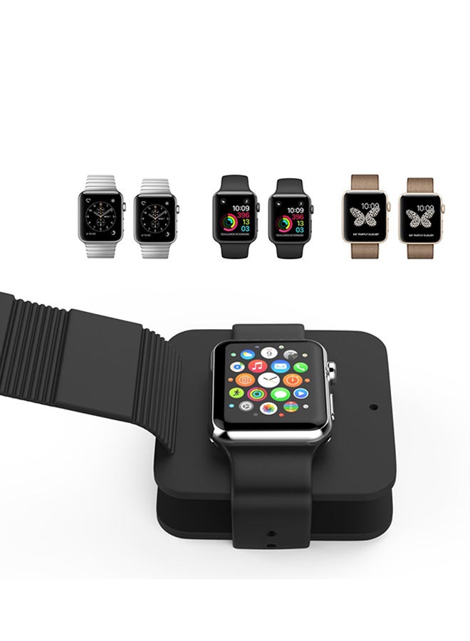 docooler Protective Charging Dock Station For Apple Watch Series 1/2 Black - Image 3