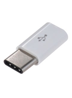 محول شحن ومزامنة بيانات مايكرو USB إلى نوع C أبيض - v1530776172/N15476614A_3