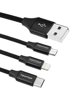 Tomtop 3-In-1 Lightning Multi Charger Cable Black  - Image 3