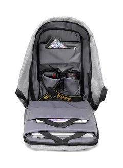 docooler Multifunction Backpack Casual Daypack With USB Connection Grey/Black  - Image 4