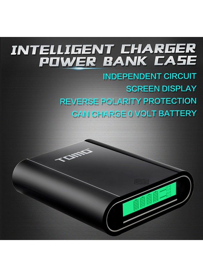TOMO - 18650.0 mAh M4 External USB Power Bank External With Intelligent LCD Display Black - Image 1