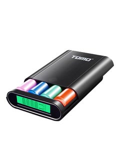 18650.0 mAh M4 External USB Power Bank External With Intelligent LCD Display Black