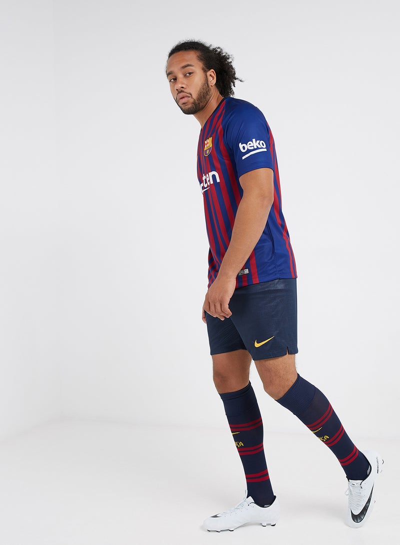 نايكي تيشيرت فريق نادي برشلونة لكرة القدم لموسم 2018-2019 أزرق ملكي داكن/ذهبي عالمي - Image 4