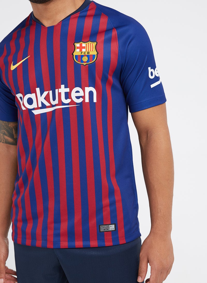 نايكي تيشيرت فريق نادي برشلونة لكرة القدم لموسم 2018-2019 أزرق ملكي داكن/ذهبي عالمي - Image 5