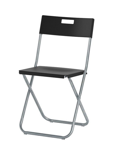 Folding Chair Black/Silver 41x45x37cm