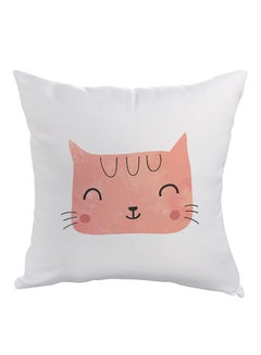 Decalac Cat Printed Pillow White/Pink/Black 40x40cm 