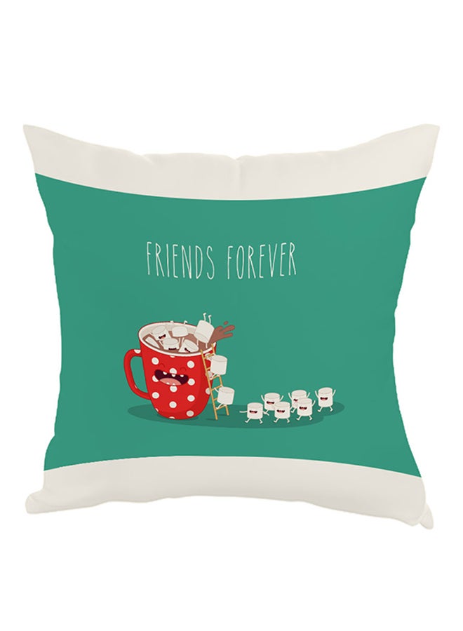 ديكالاك وسادة مطبوع عليها فريندز فورإيفر أخضر/أبيض 40 x 40سم