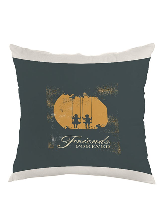 وسادة مطبوع عليها فريندز فورإيفر رمادي / أبيض / أصفر 40x40سم