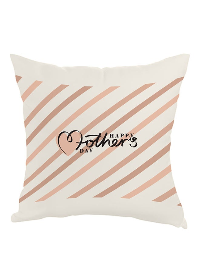 وسادة مطبوع عليها هابي ماذرز داي أبيض/وردي/أسود 40x40سم