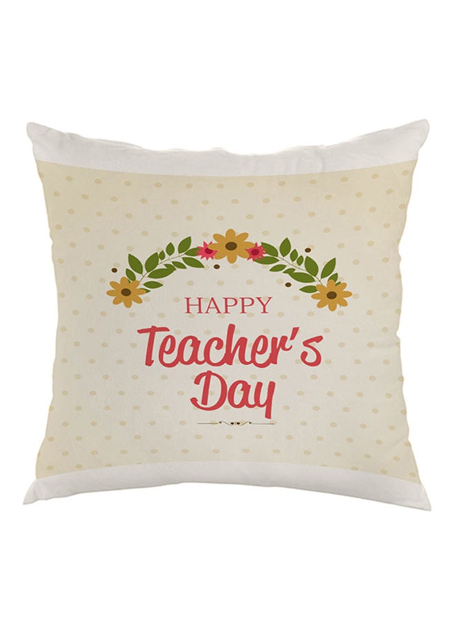 ديكالاك وسادة مطبوع عليها هابي تيتشرز داي متعدد الألوان 40 x 40سم