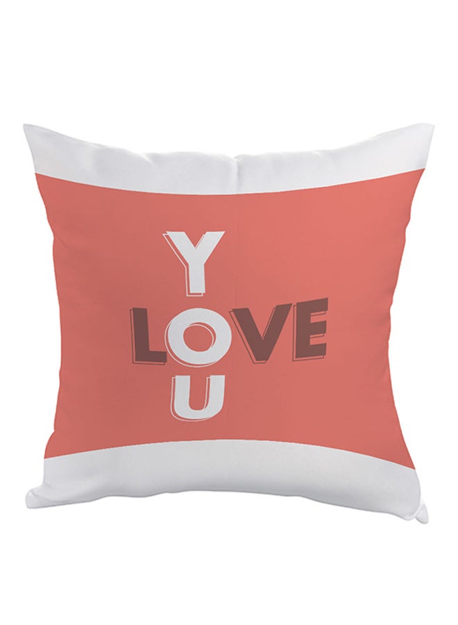 ديكالاك وسادة مطبوع عليها آي لوف يو أحمر/ أبيض/ أسود 40x40سم