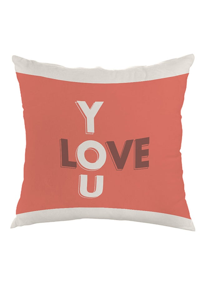Decalac I Love You Printed Pillow Red/White/Black 40x40cm