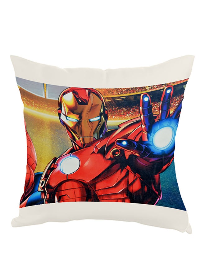 Decalac Iron Man Printed Pillow White/Red/Blue 40x40cm