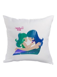 Decalac Mothers Day Printed Pillow White/Blue/Green 40 x 40cm 