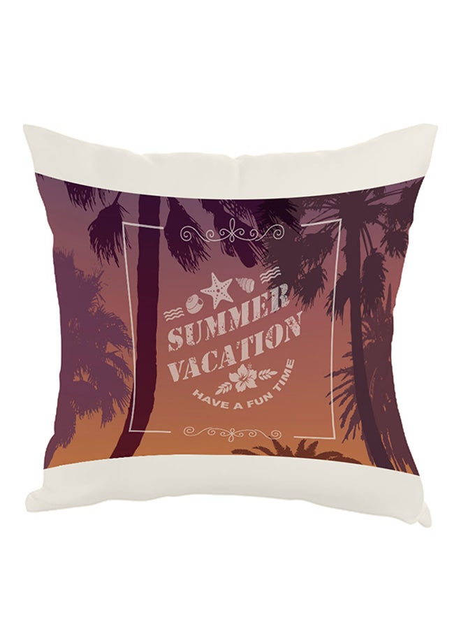 ديكالاك وسادة بطبعة "سامار فاكيشين" بنفسجي/ أبيض/ بني 40x40سم