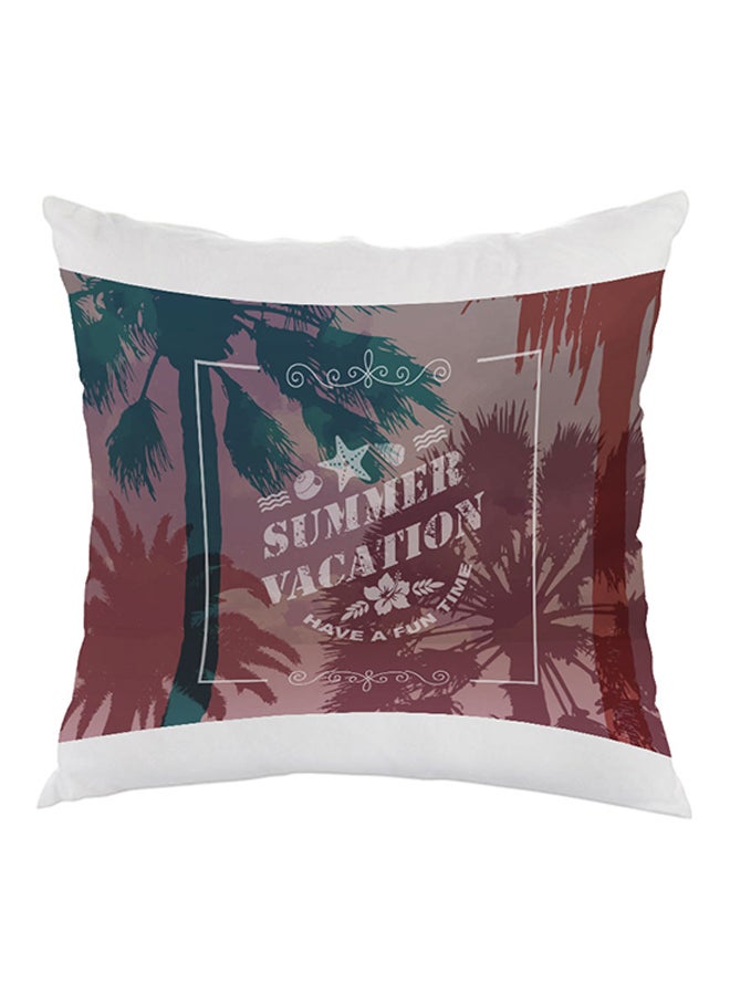 ديكالاك وسادة بطبعة "سامار فاكيشين" أبيض/وردي/أخضر 40x40سم