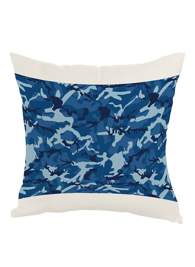 ديكالاك وسادة نوم بطبعة نقشة مموهة أزرق وأبيض 40x40سم