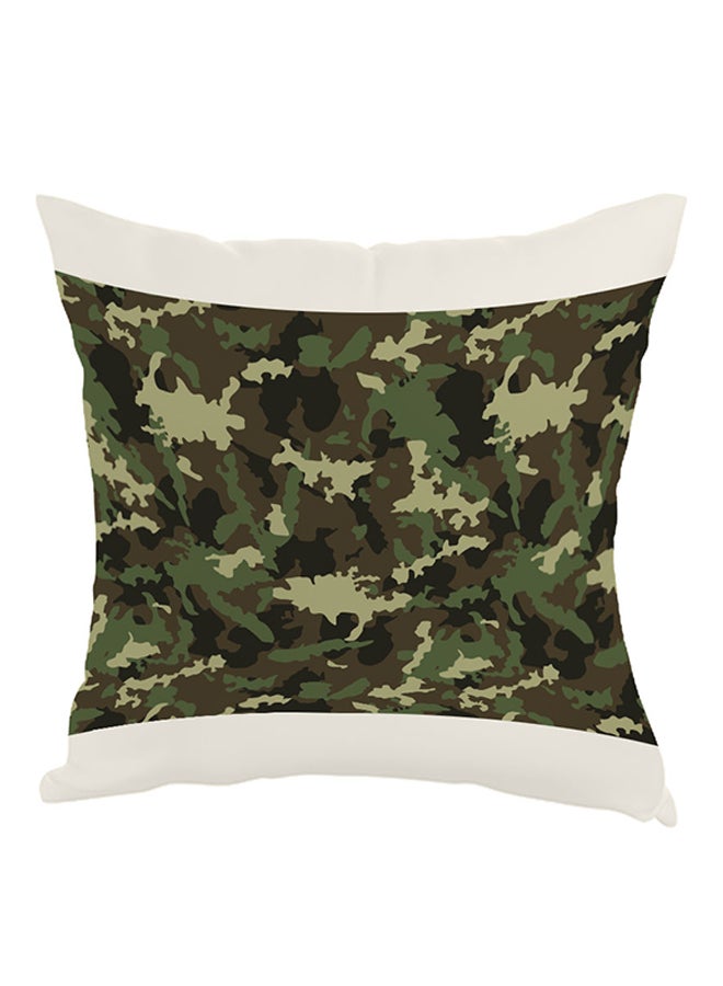 وسادة نوم بطبعة نقشة مموهة بني/أبيض/أخضر 40x40سم