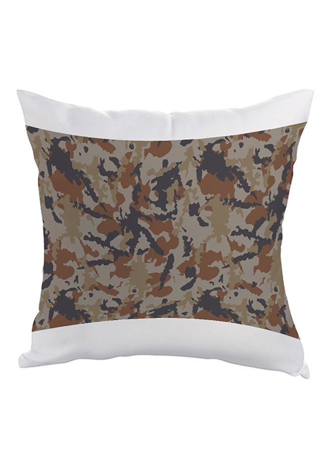 Decalac Camouflage Printed Pillow Polyester White/Black/Orange 40x40cm