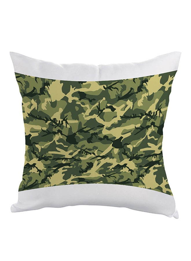 Decalac Camouflage Printed Pillow Polyester White/Green/Beige 40x40cm
