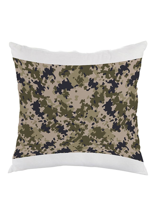 ديكالاك وسادة مخملية بطبعة مموهة بيج/ أبيض/ أخضر 40x40سم